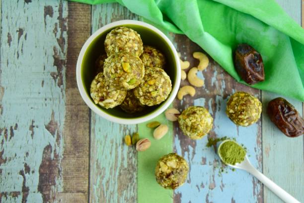istock Matcha date cashew coconut pistachio energy balls 1051746972