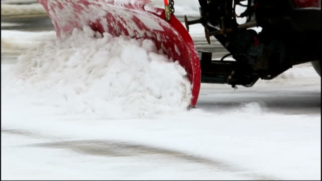 Snow plowing in winter season