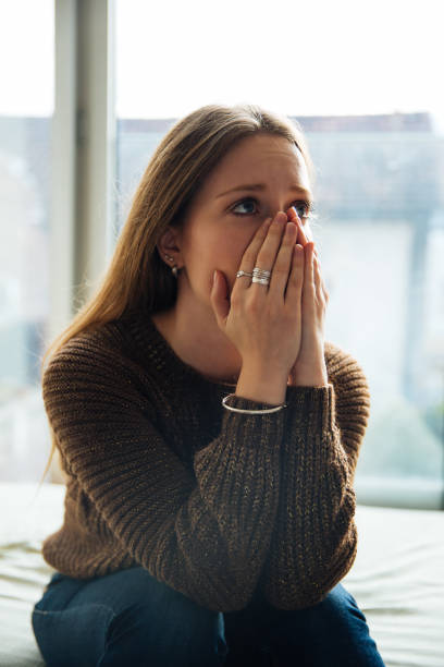 istock Beautiful Long Haired Woman With Emotional Stress 1051749910