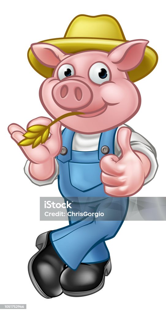 Ilustración de Personaje De Dibujos Animados De Cerdo Granjero y más  Vectores Libres de Derechos de Los tres cochinitos - Los tres cochinitos,  Cerdo, Viñeta - iStock