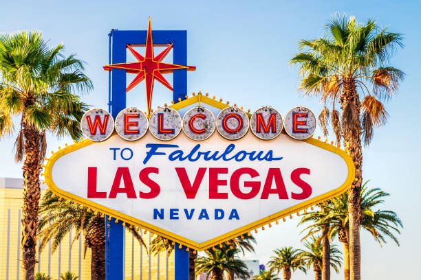 멋진 라스베가스 네바다에 오신 것을 환영 로그인 - welcome to fabulous las vegas sign photography landmarks travel locations 뉴스 사진 이미지