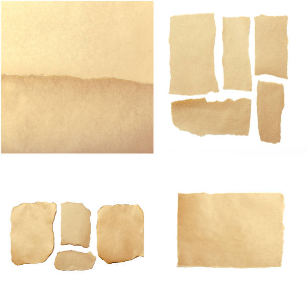 istock brown ripped pieces of paper on white background 1051756438