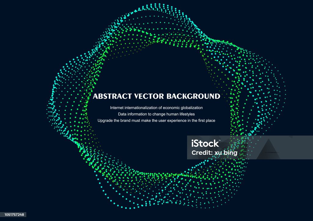 Wave Particle Abstract Vector Background Illustration Stock ...
