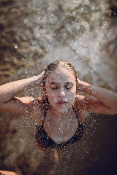 istock Enjoying After Swim Shower 1051762852