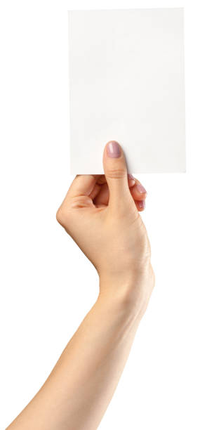 istock hands holding blank paper isolated on white 1051772790
