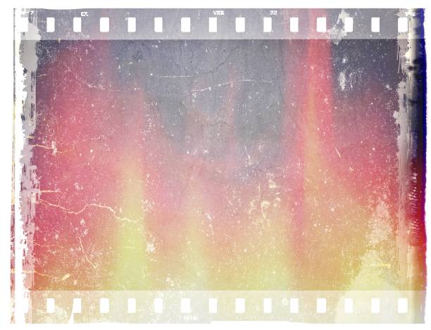 istock Scratched and stained film strip frame with copy space for text or image. 1051776786