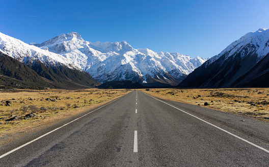 The Road To Mt Cook National Park, New Zealand