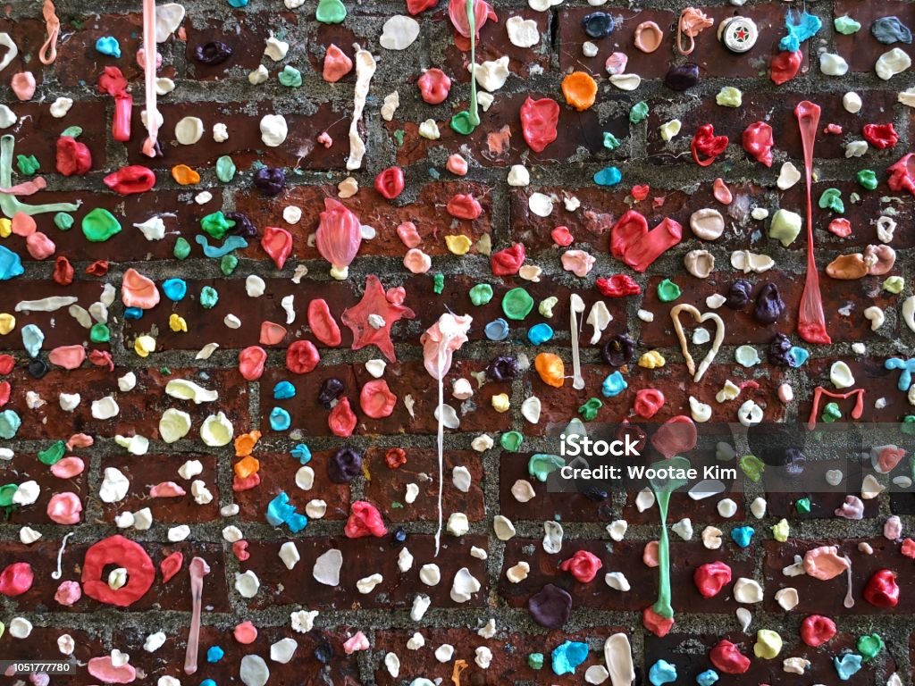 Seattle Gum Wall Gum Wall - Seattle Stock Photo