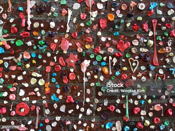 Seattle Stock Photo - Download Image Now - Gum Wall - Seattle, Built Structure, Horizontal