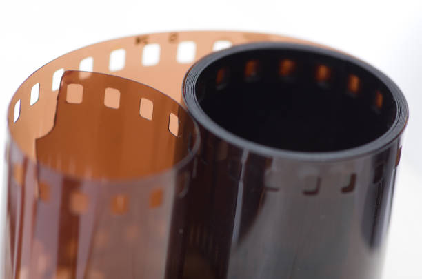 istock Photographic film on a white background. 1051780538