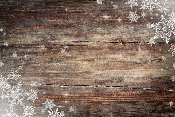 Christmas background with snowflake Christmas background with snowflakes on wooden texture advent photos stock pictures, royalty-free photos & images