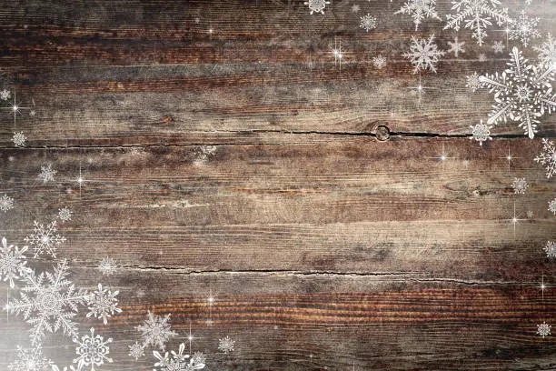 Photo of Christmas background with snowflake