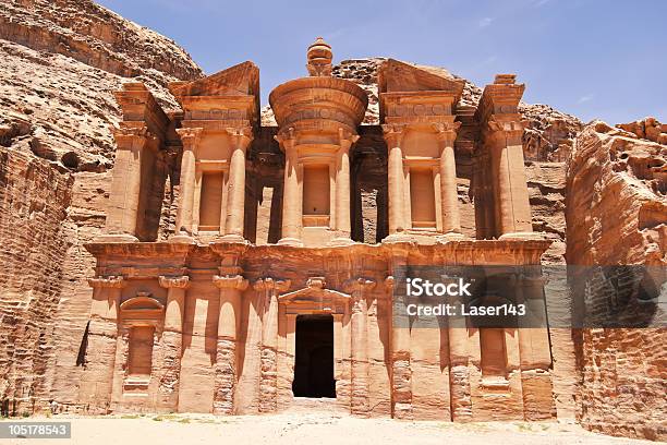 Photo libre de droit de Limposante Monastère De Petra Jordanie banque d'images et plus d'images libres de droit de Antique - Antique, Antiquités, Architecture