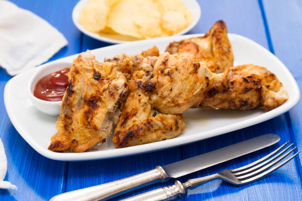 istock grilled chicken with sauce on dish 1051792856