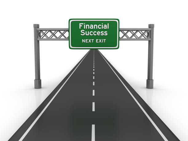 istock Road with Financial Success Highway Sign - 3D Rendering 1051794816