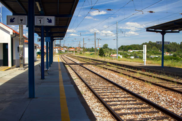 istock train station with view on mountains, Nelas, Portugal 1051795246
