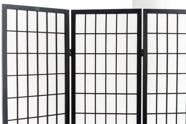 istock Wooden Partition for light barriers (Japanese style) 1051799740