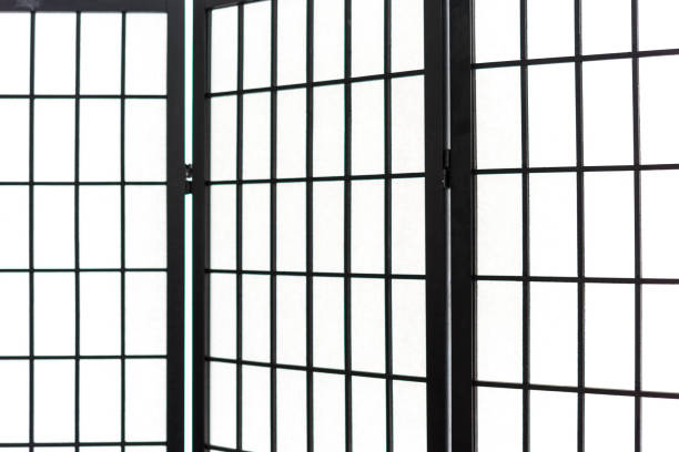istock Wooden Partition for light barriers (Japanese style) 1051799742