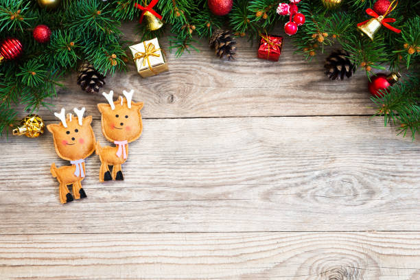 istock Christmas fir tree branches with toys 1051804294