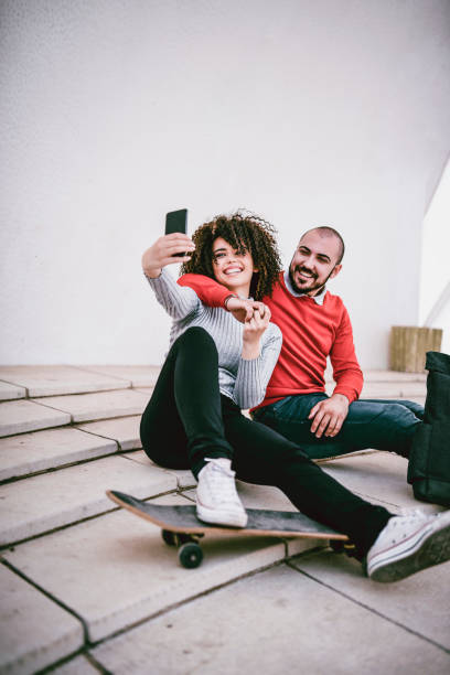 istock Casual Selfie At The Skate Park 1051804412