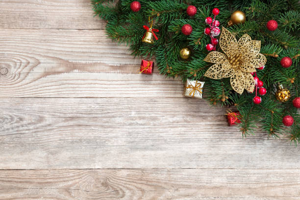 istock Christmas fir tree branches with toys 1051804624