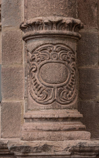 istock Colonial Catholic church wall architecture detail 1051808206