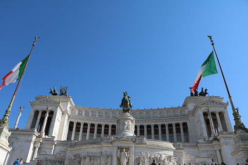 Monument to Vittorio Emanuele II at Piazza Venezia in Rome, Italy