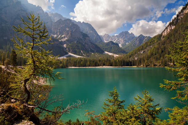 istock Braies lake (Lake Braies), Dolomite Alps, Belluno, Italy 1051813268