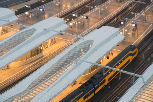 Intercity trains at Arnhem Central Station, The Netherlands