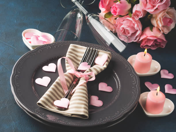 istock Valentine's day romantic date concept with candles 1051821372