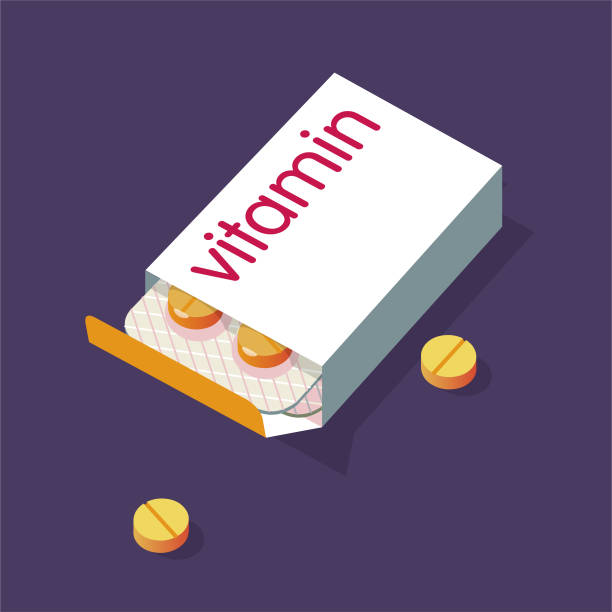 ilustraciones, imágenes clip art, dibujos animados e iconos de stock de vitamina pastillas - healthcare and medicine medical exam capsule vitamin a