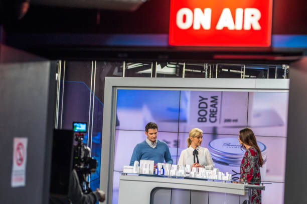 istock Filming a cosmetics infomercial in a TV studio 1051825690