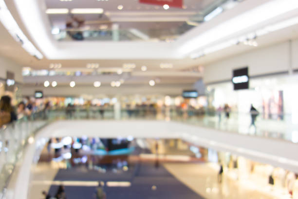 Blur of shopping center