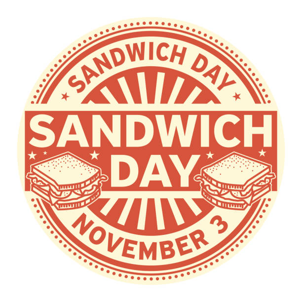sandwich-tag, november 3 - sandwich turkey bread toast stock-grafiken, -clipart, -cartoons und -symbole