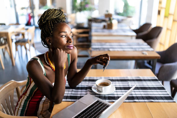 istock African woman using laptop in cafeteria 1051832788