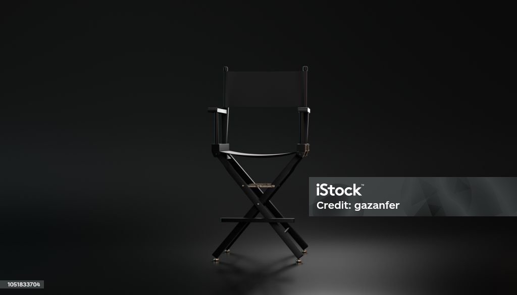 3d rendering Directors chair Movie Stock Photo