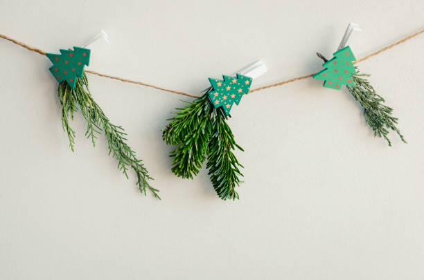 istock Christmas card with handmade natural decor 1051856474