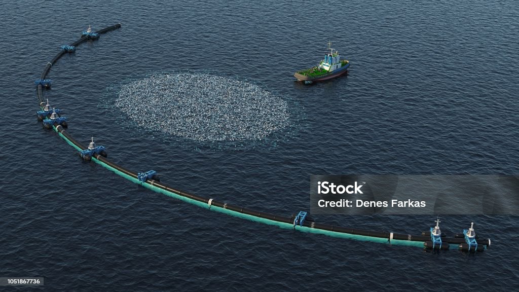 Système de nettoyage océan - Photo de Mer libre de droits