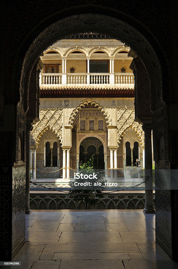 Королевский Алькасар в Севилье, Испания - Стоковые фото Mudéjar роялти-фри