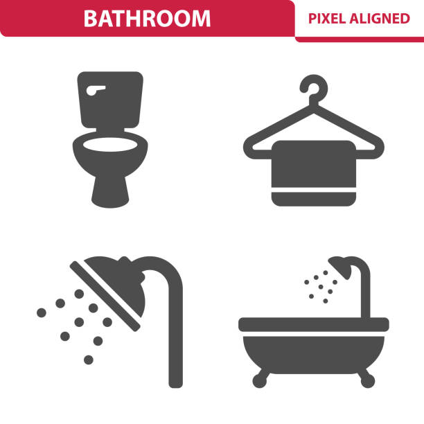 ilustraciones, imágenes clip art, dibujos animados e iconos de stock de iconos de cuarto de baño - water droplets