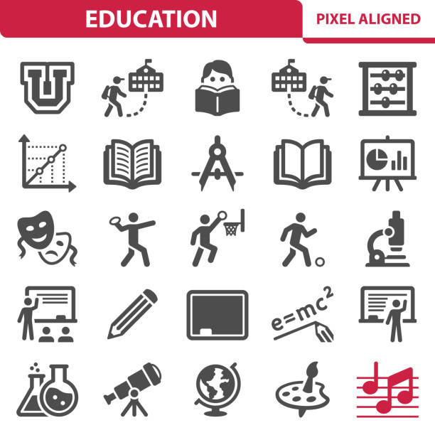 Education Icons Professional, pixel perfect icons, EPS 10 format. high school sports stock illustrations