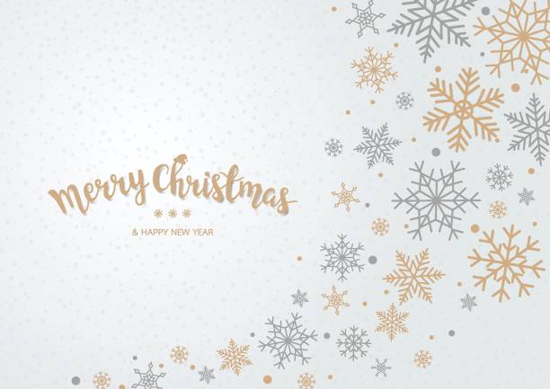 płatek śniegu boże narodzenie tło - christmas ornament christmas gold decoration stock illustrations