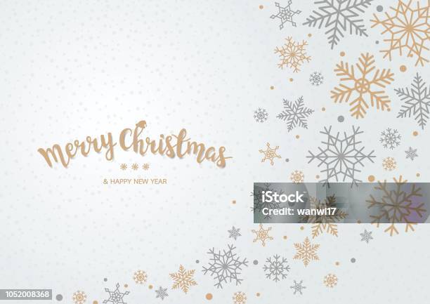 Snowflake Christmas Background Stock Illustration - Download Image Now - Christmas, Snowflake Shape, Backgrounds