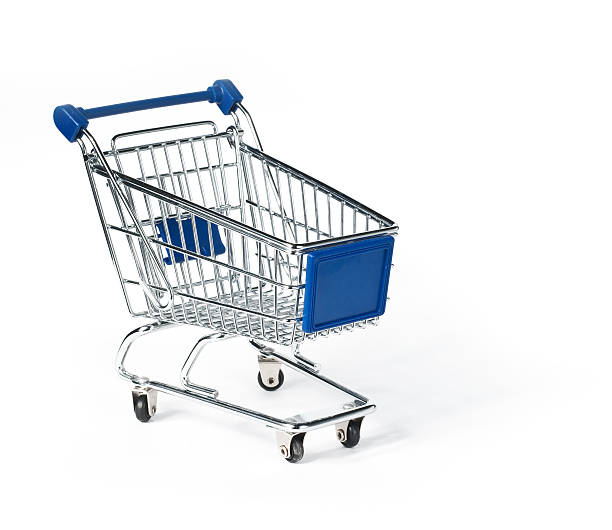 istock Isolated shopping trolley over white 105204624