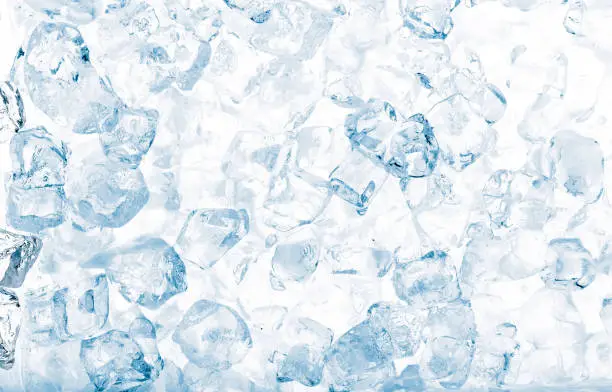 Photo of Ice cubes background.