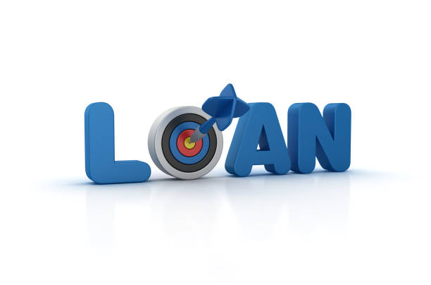 istock LOAN 3D Word with Target and Dart - 3D Rendering 1052048022