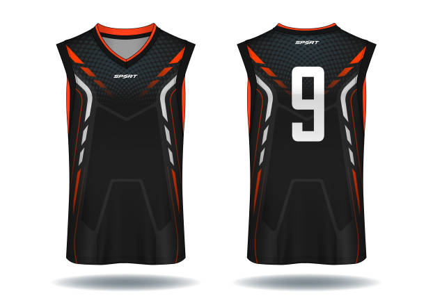 basketballtrikot, tank-top-sport-bild. - basketball trikot stock-grafiken, -clipart, -cartoons und -symbole