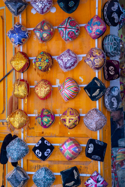 istock Colorful Uigher hats on display 1052049264