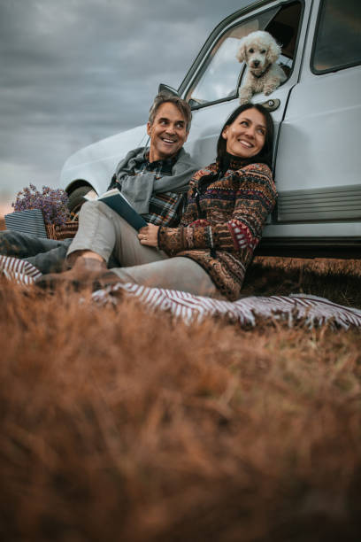 istock Adorable Couple and dog 1052091704