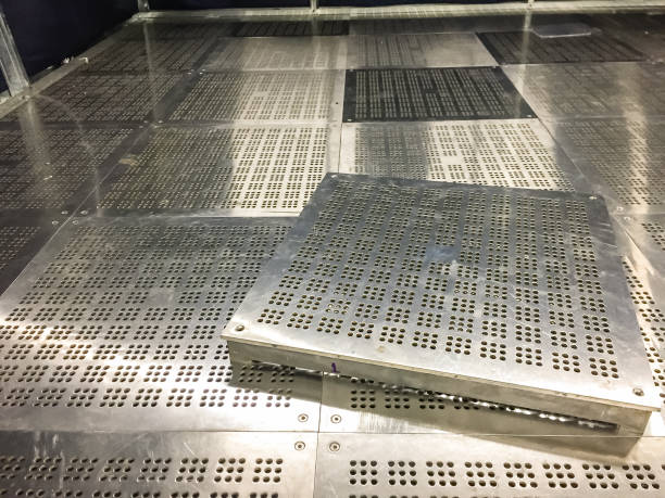istock Metal plate Inside Clean room at factory,empty room,industrial 1052092814